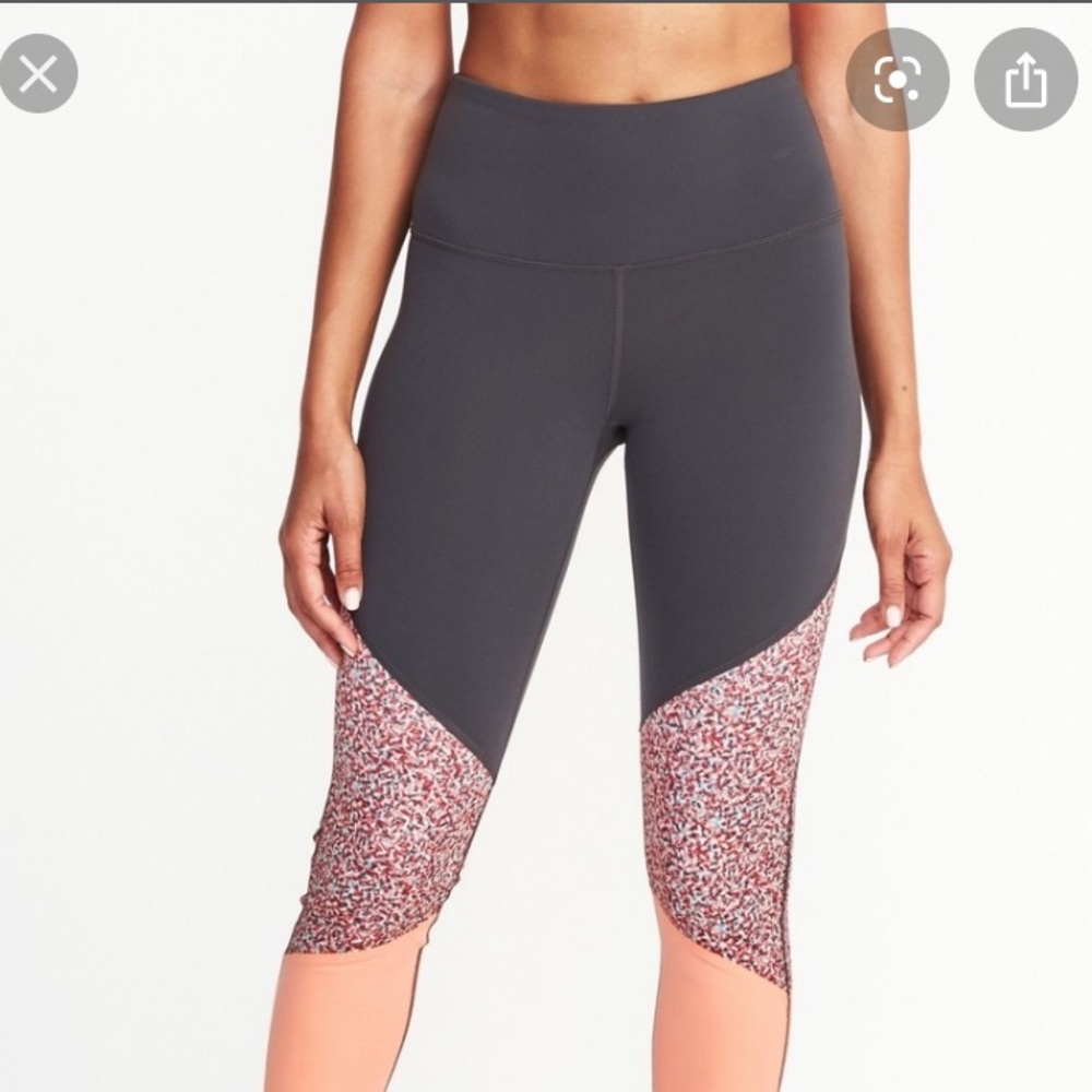 Old Navy High Rise Colorblock Compression Leggings
